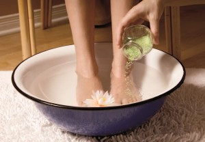 Ванночка для ног из семени льна